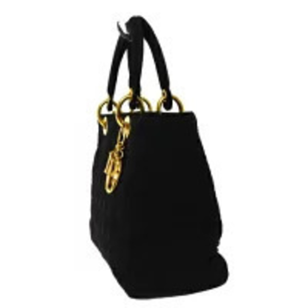 Dior Christian Lady Cannage Black Handbag Black